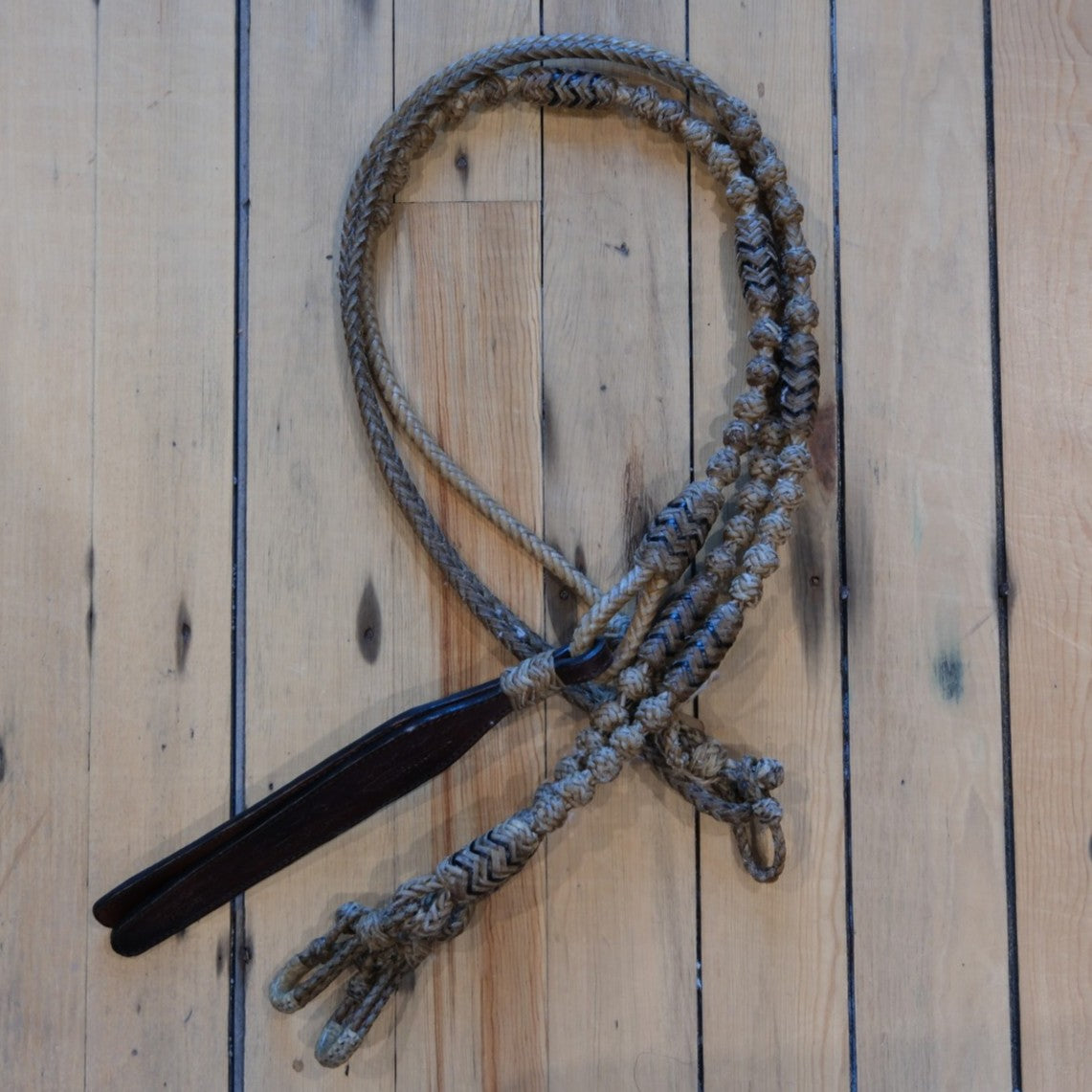 Traditional Rawhide 102" 8 Plait Romel Reins - Natural