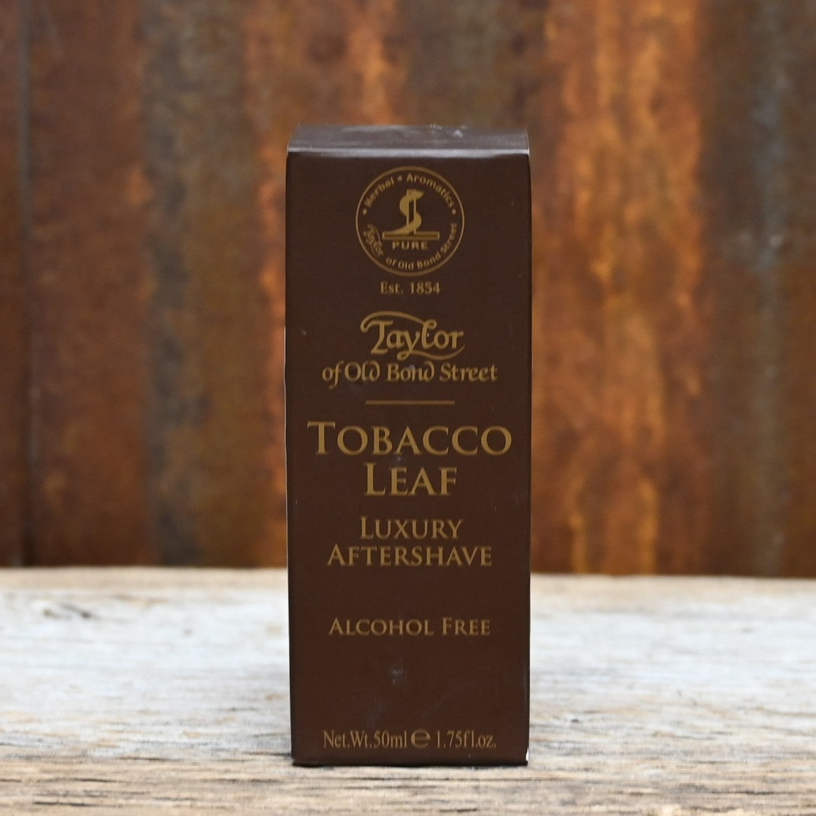 Taylor of Old Bond Street Tobacco Leaf Luxury After Shave 50 ml bottle with warm woody fragrance notes
