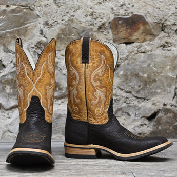 Hondo 13" Cowboy Boot – Oryx Crater Top with Sand Nubuck Bullhide Vamp