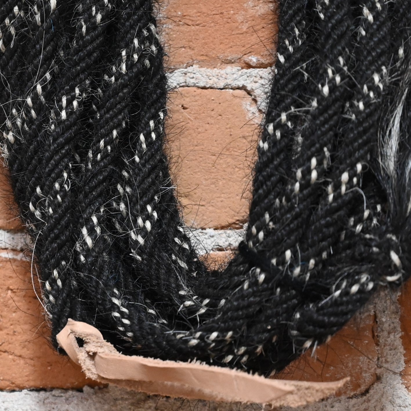 3/8" Horse Hair Colored Mecate view of close up