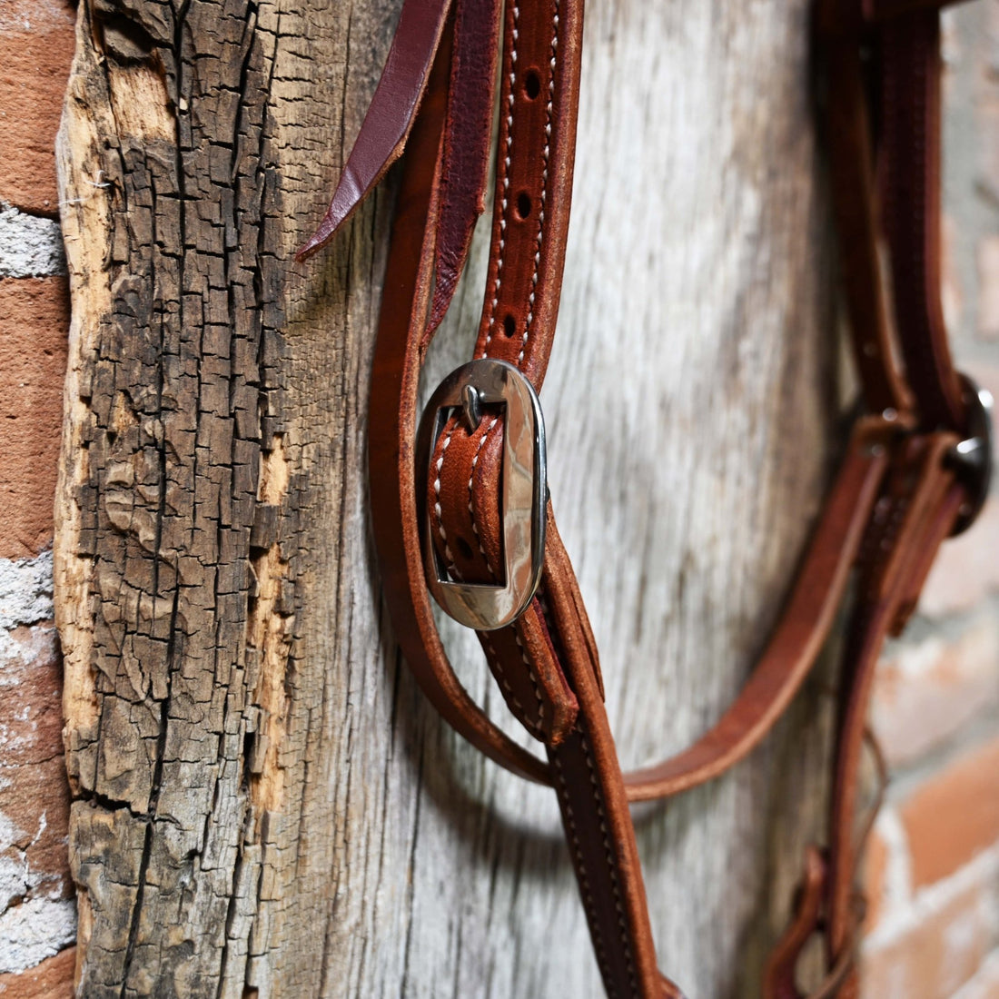 Berlin Custom Leather Double Stitched Browband Headstall
