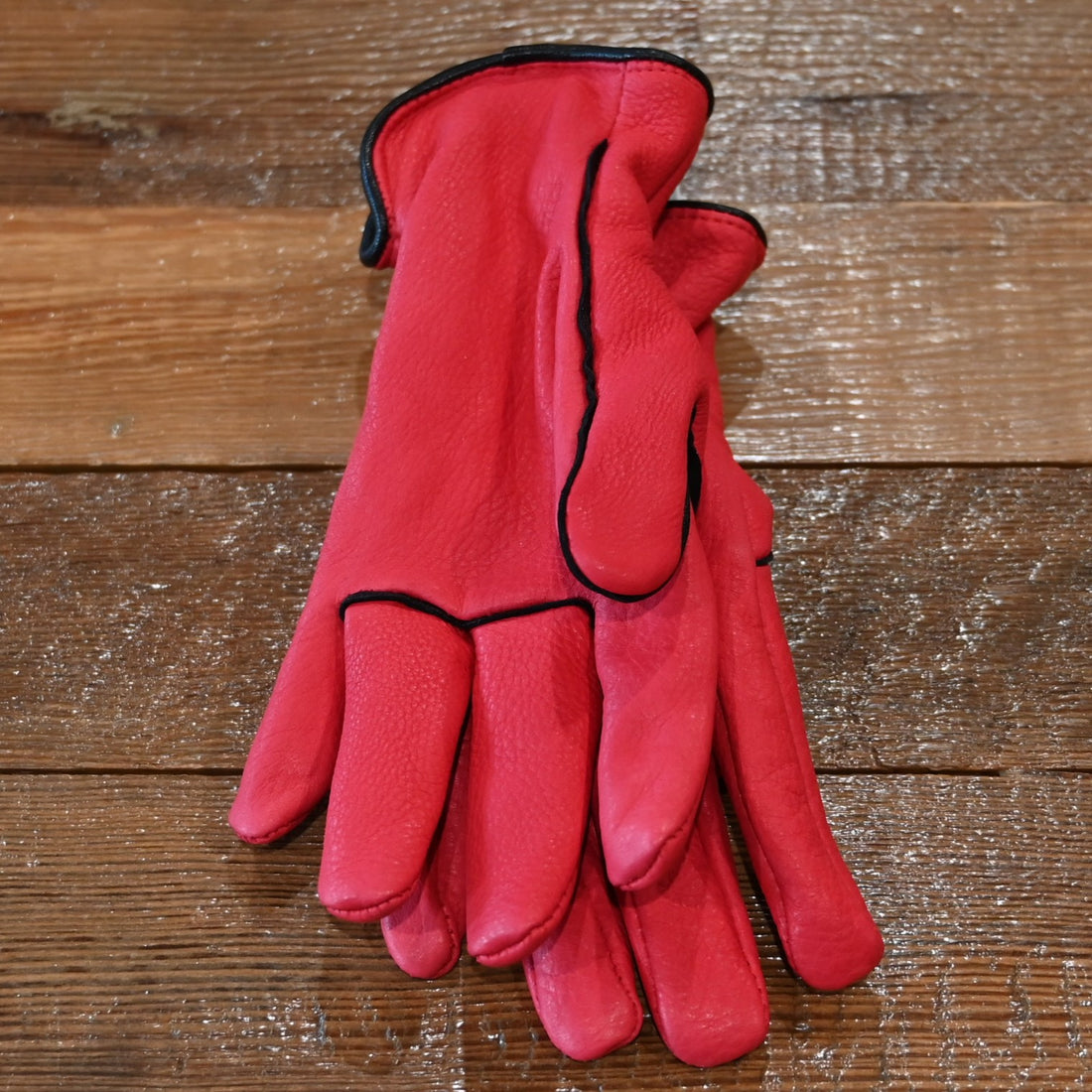 Geier Gloves red Nordic fleece lined deerskin work gloves