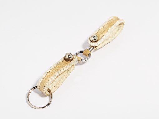 Rawhide Alpaca Hobble Key Ring W/Nickel
