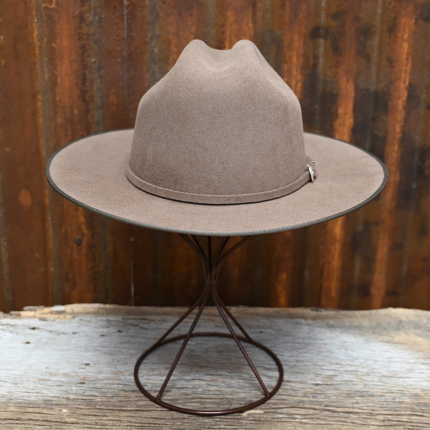 View of front of hat