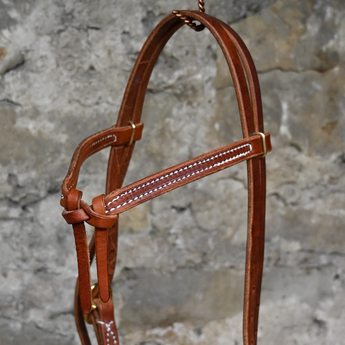 Knotted Browband Headstall with Ties