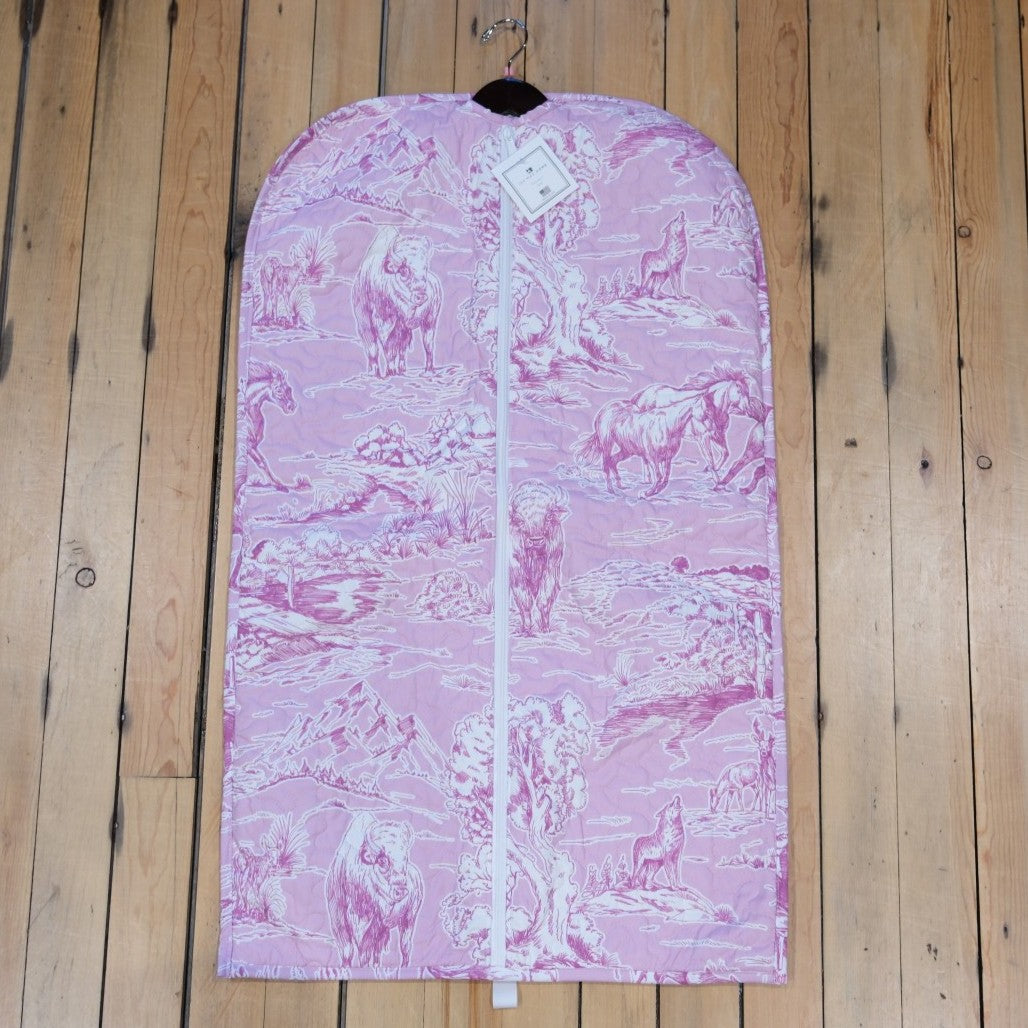 Ida Mae Home - Buffalo Toile Blossom Quilted Garment Bag