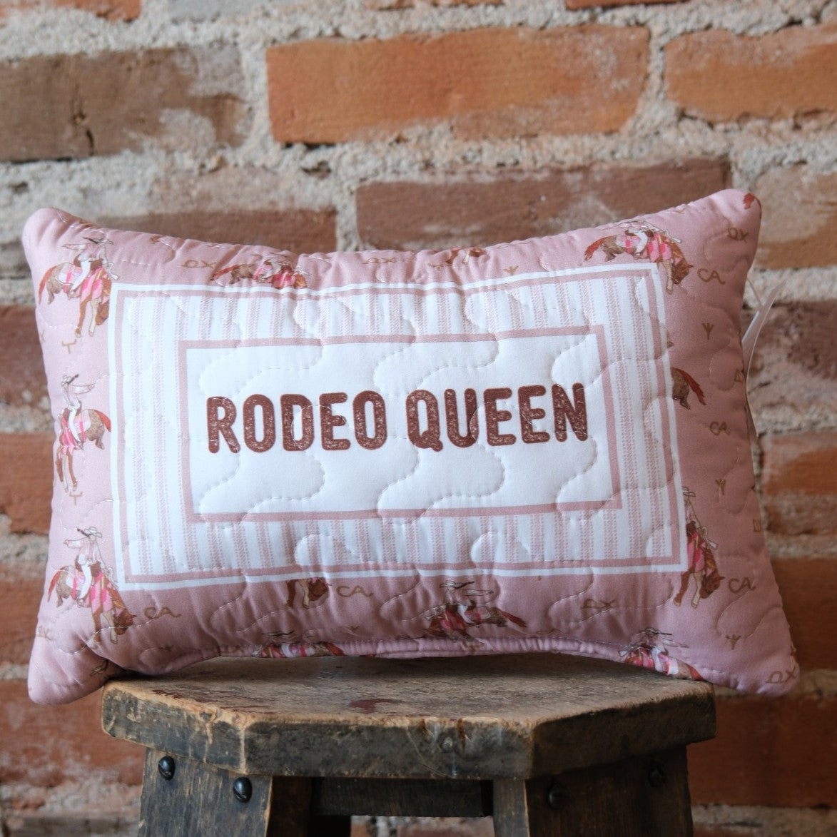 Ida Mae Home - Rodeo Queen Rose 8x12 Quilted Pillow