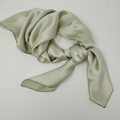 Cowboy Images Charmeuse Sueded Sandwashed Sage Wild Rag 44x44