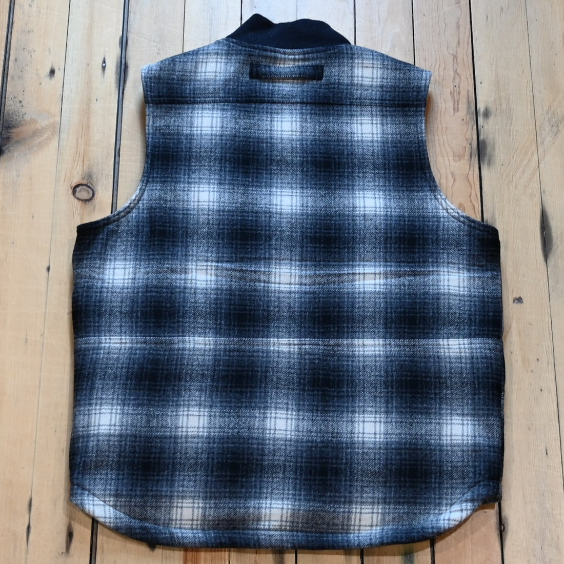 Filson Spokane Insulated Work Vest in Charcoal Ombre with wool blend shell and utility pockets