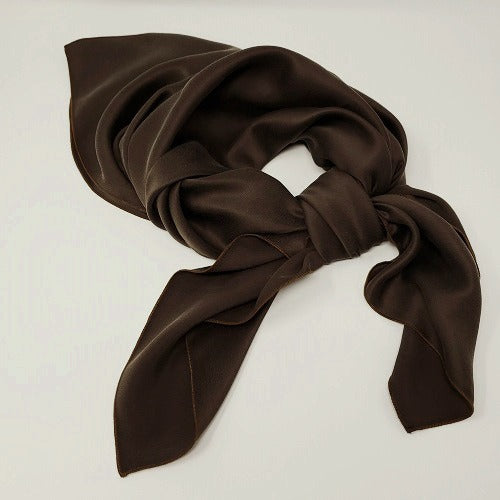 Cowboy Images Charmeuse Sueded Sandwashed Chocolate Wild Rag