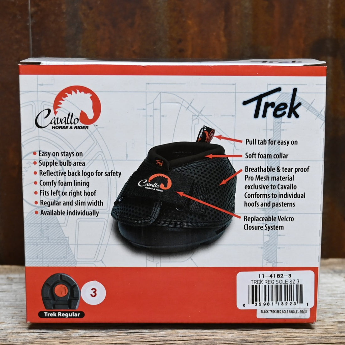 Toklat Originals Trek Regular Hoof Boot size 3 with durable TPU sole and breathable Pro-Mesh upper