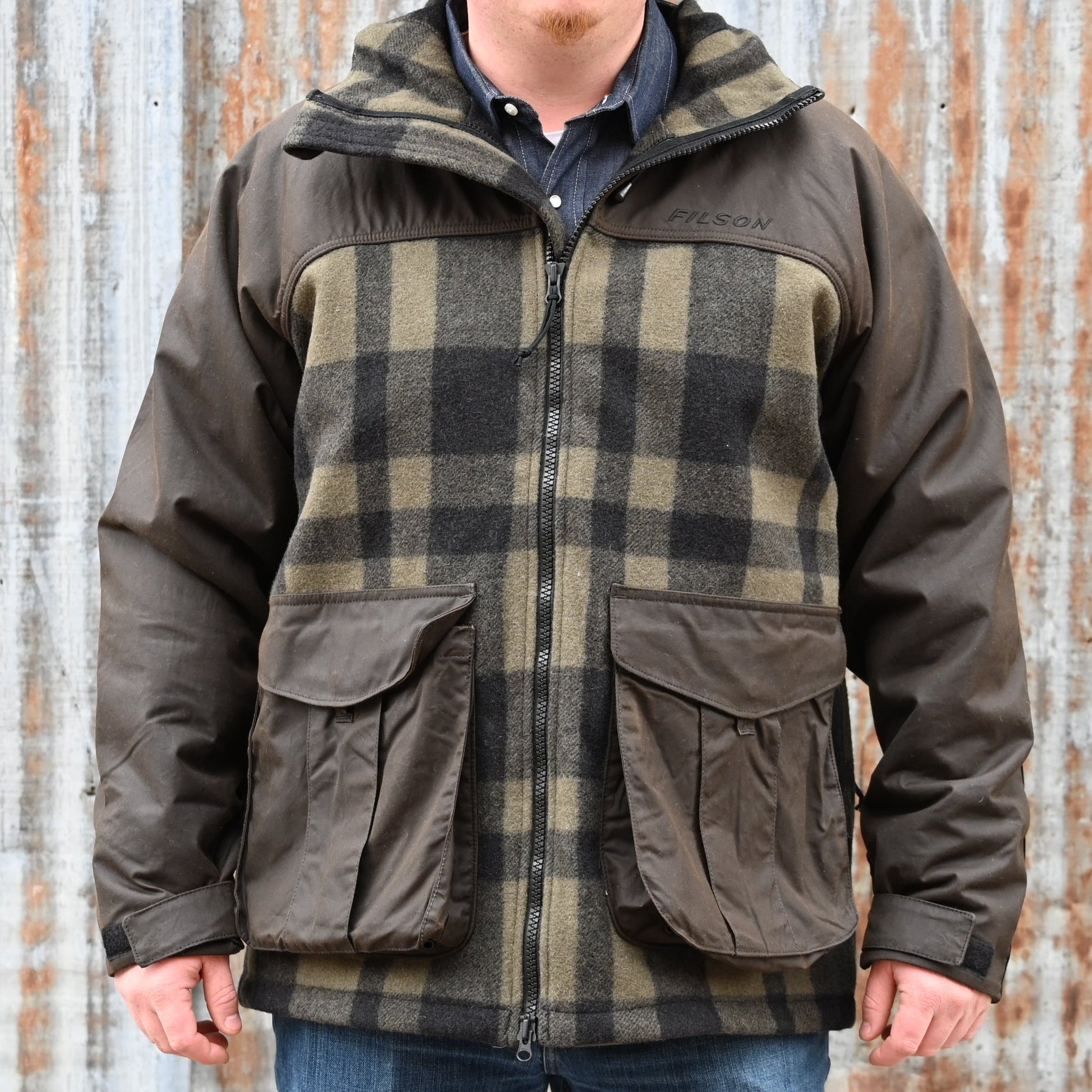 Filson Mackinaw Wool Hunting Jacket – Otter Green/Black Plaid