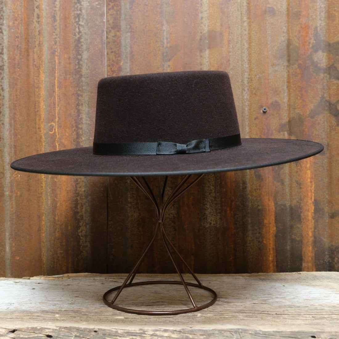 Serratelli 8X Nevada Flat Western Hat in Black Cherry