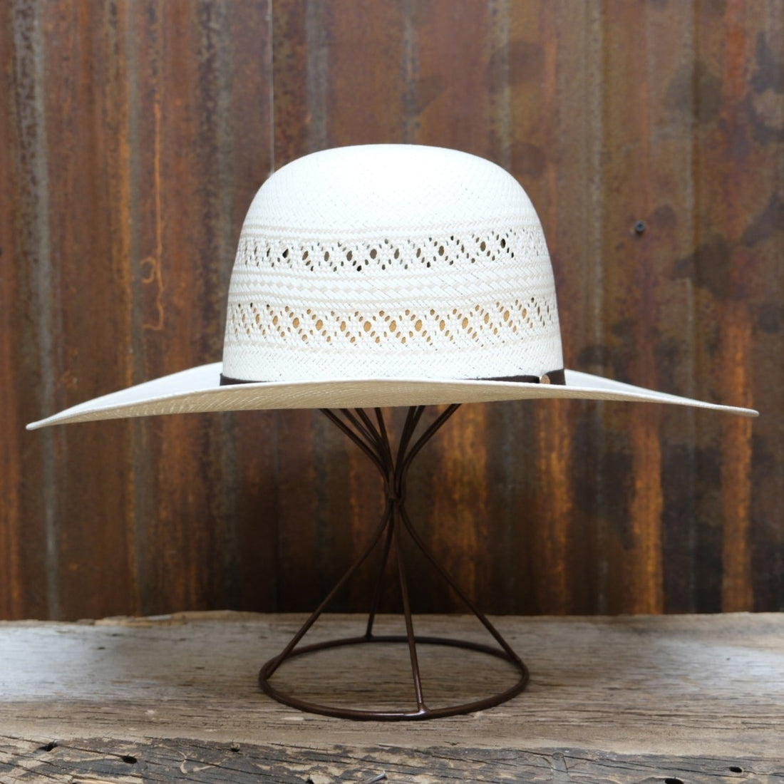 Tacchino Open Crown Shantung 5BU Western Straw Hat