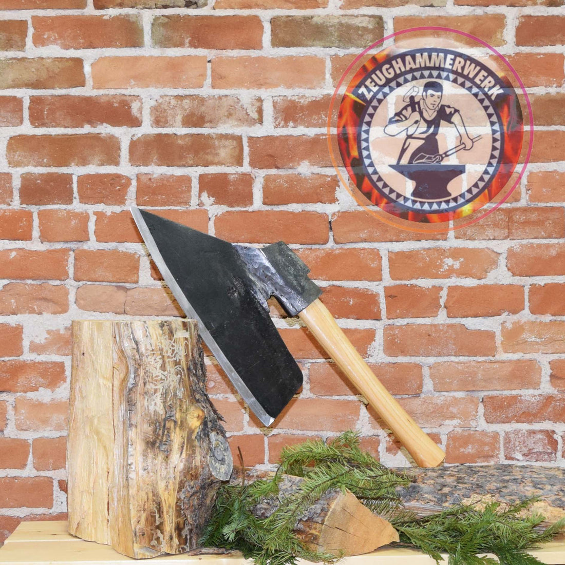 Mueller Broad-axe "G", left, ash-handle