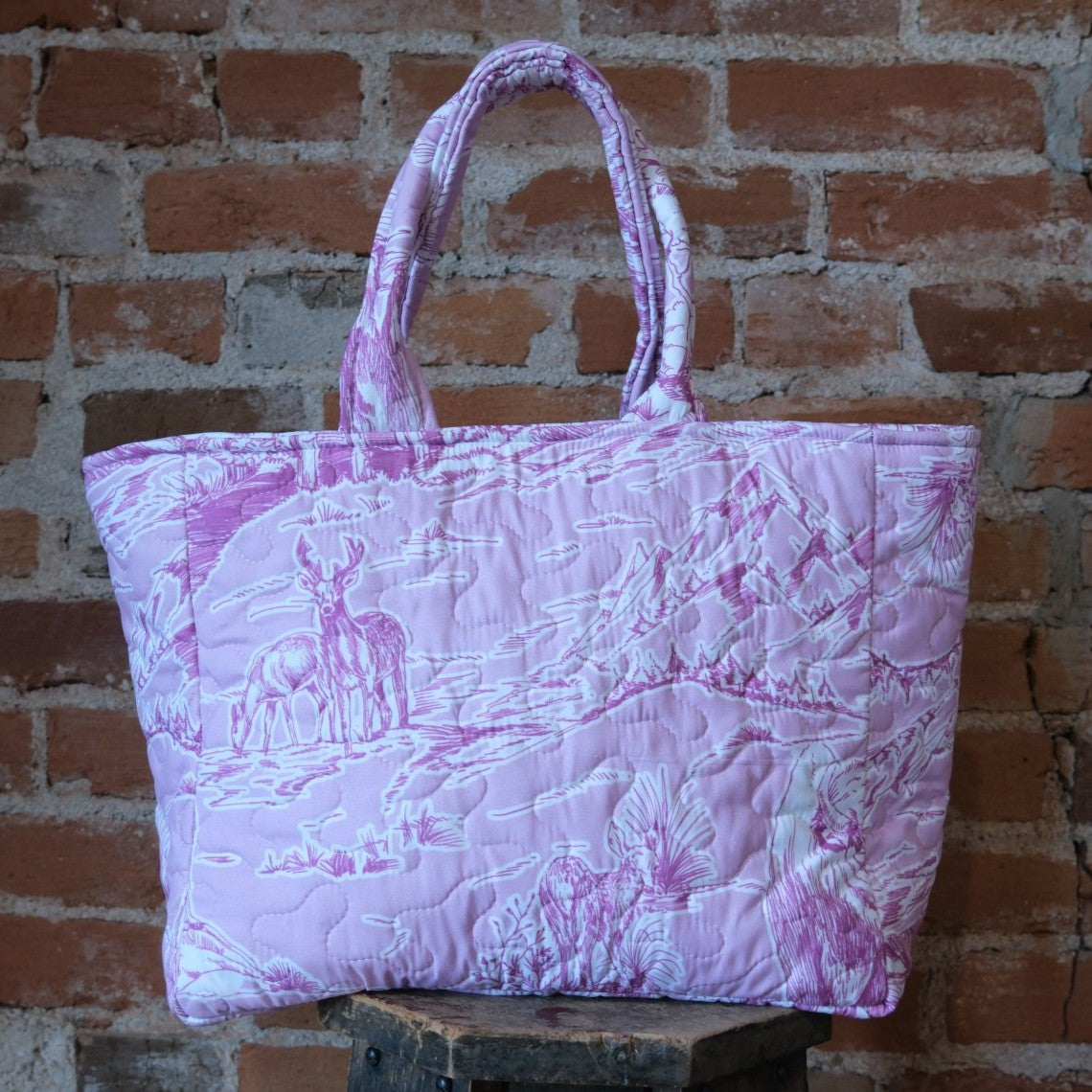 Ida Mae Home - Buffalo Toile Blossom Quilted Handbag