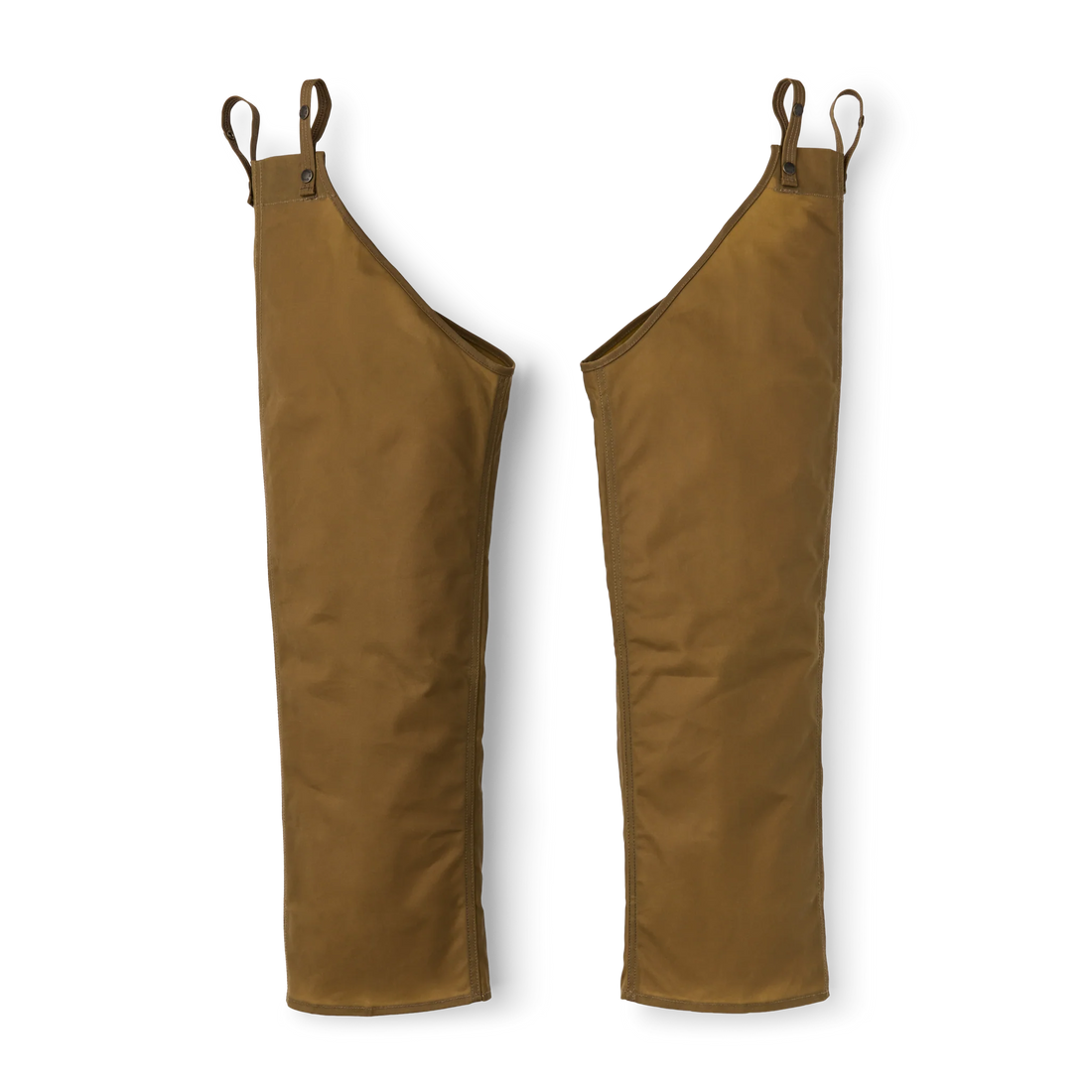 Filson Single Tin Chaps Dark Tan Long oil-finish protective work chaps