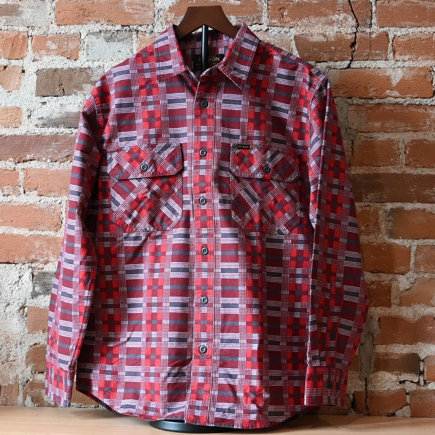 Filson Field Flannel Shirt in red plaid