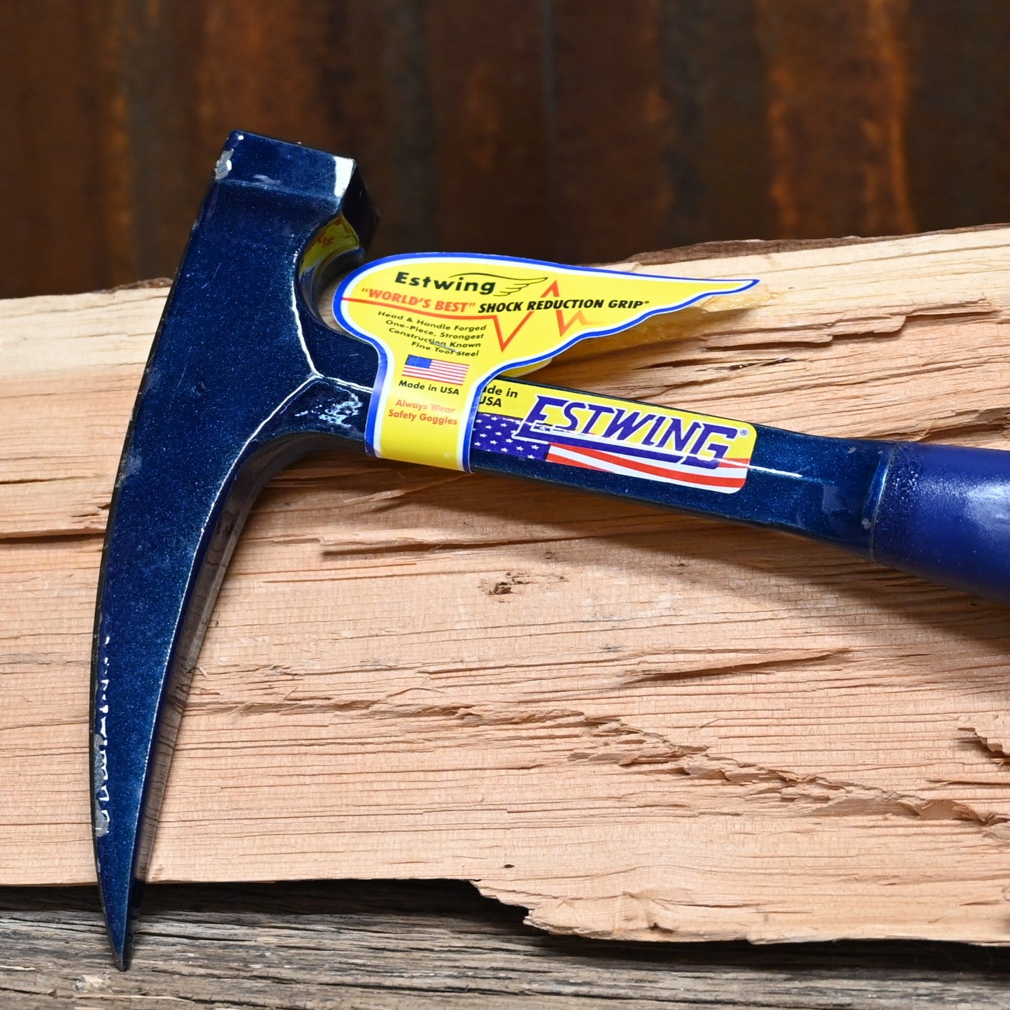 Estwing rock pick 24 oz square head blue shock-reduction grip