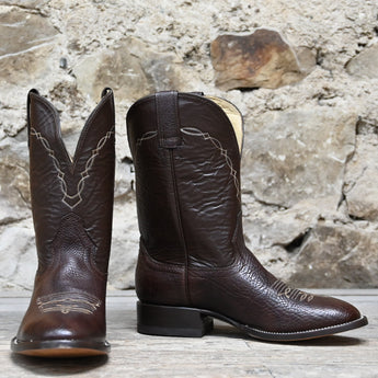 Hondo 11" Cowboy Boot – Brown Top with Brown Cowhide Vamp
