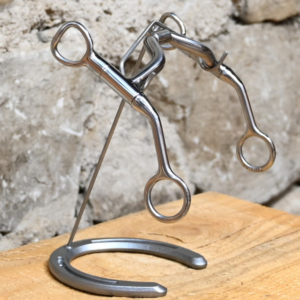 Myler HBT Shank bit with sweet iron medium-wide ported barrel MB 33