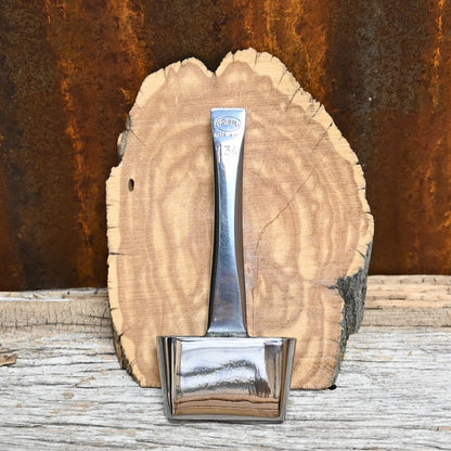 Weaver Master Tool 1 ¾-inch oblong leather punch, hand-forged polished steel