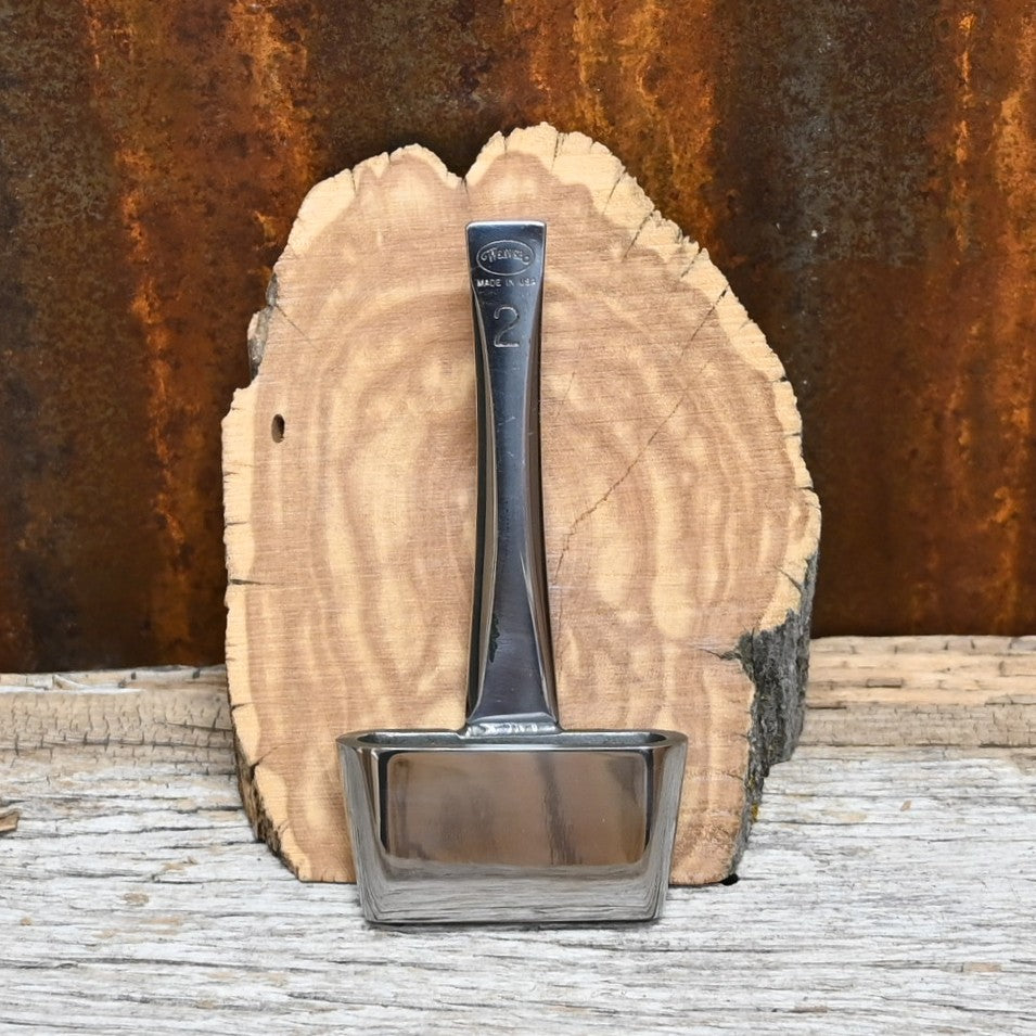 Weaver Master Tool 2-inch oblong leather punch, hand-forged polished steel