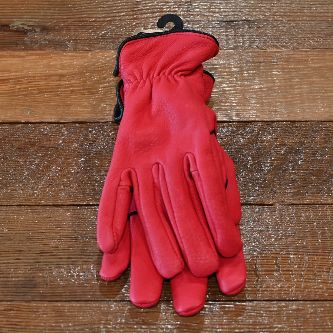 Geier Gloves red Nordic fleece lined deerskin work gloves