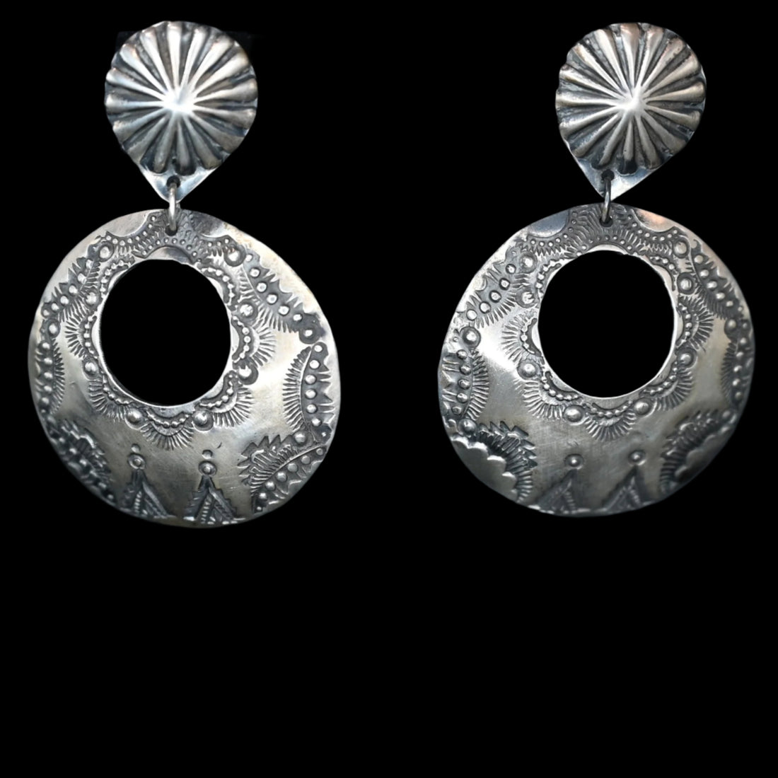 View of earrings
