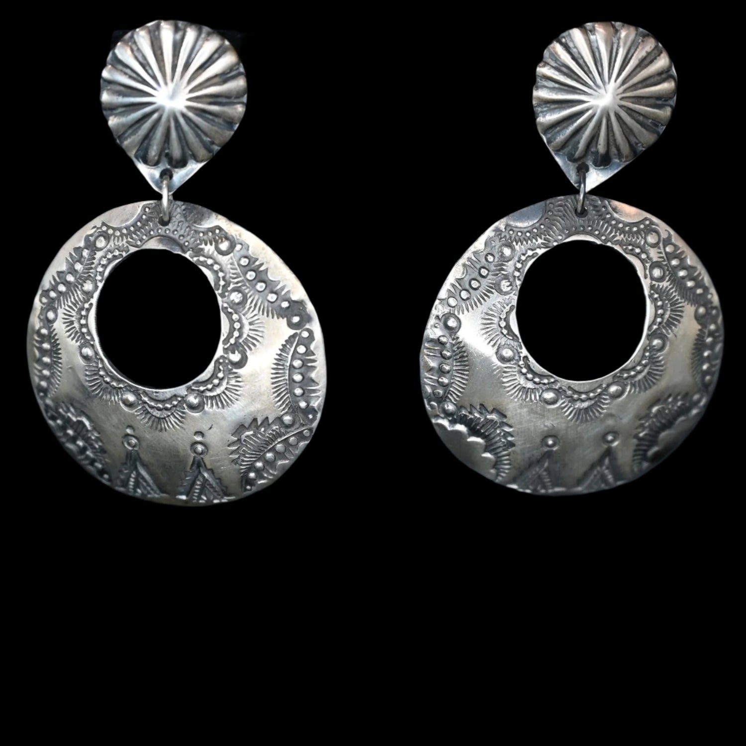 View of earrings