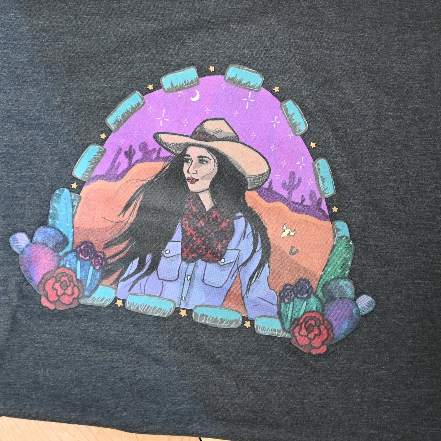 Turquoise Nights Tee view of design