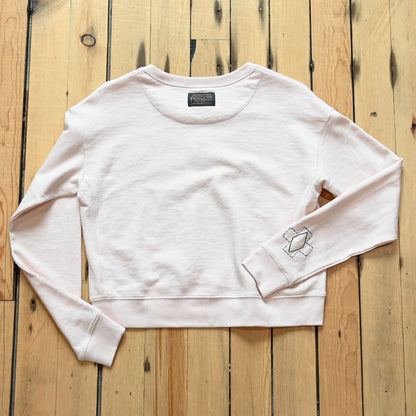 Pendleton Ladies Soft Rose French terry pullover with Western graphic detailing