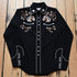 Rockmount ladies black Western shirt with horse embroidery and snap buttons