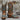 View of Hondo 13" cowboy boot in brown goat with turquoise inlays and tight snip toe