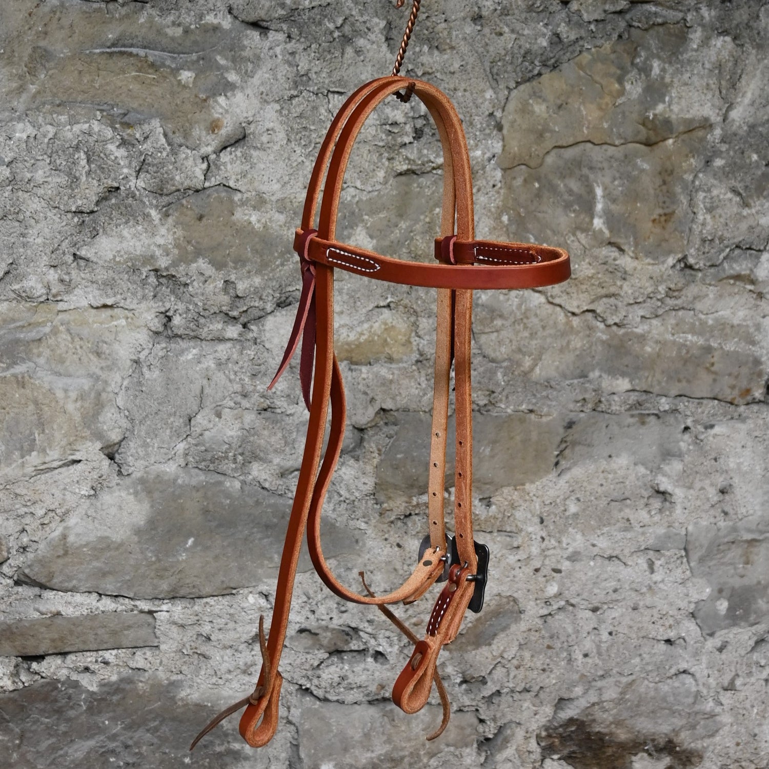 Browban Headstall With Single Steel and Scroll Buckle view of headstall