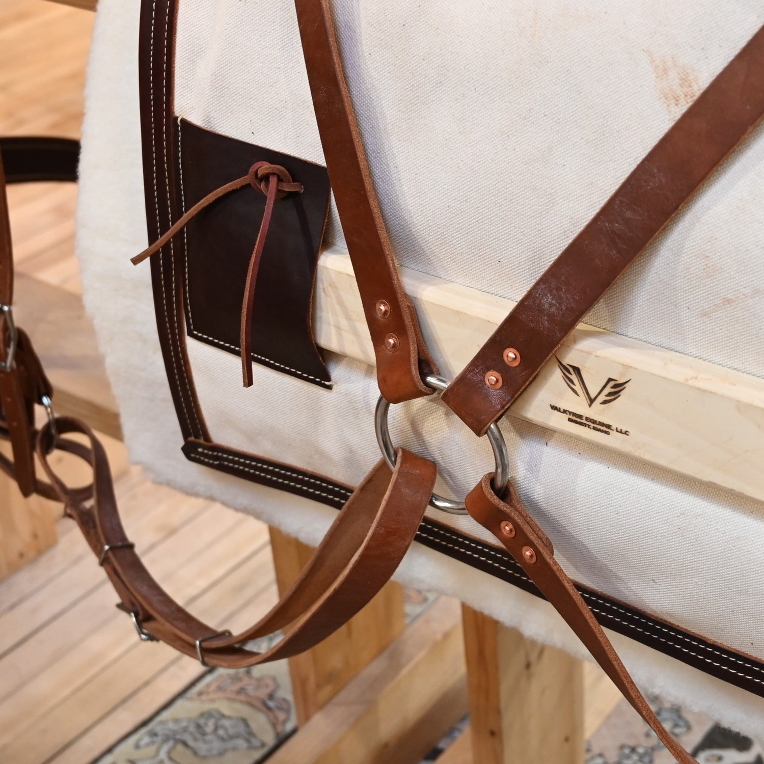 View of Traditional Decker Single Rigged Mule Bars by Valkyrie Equine