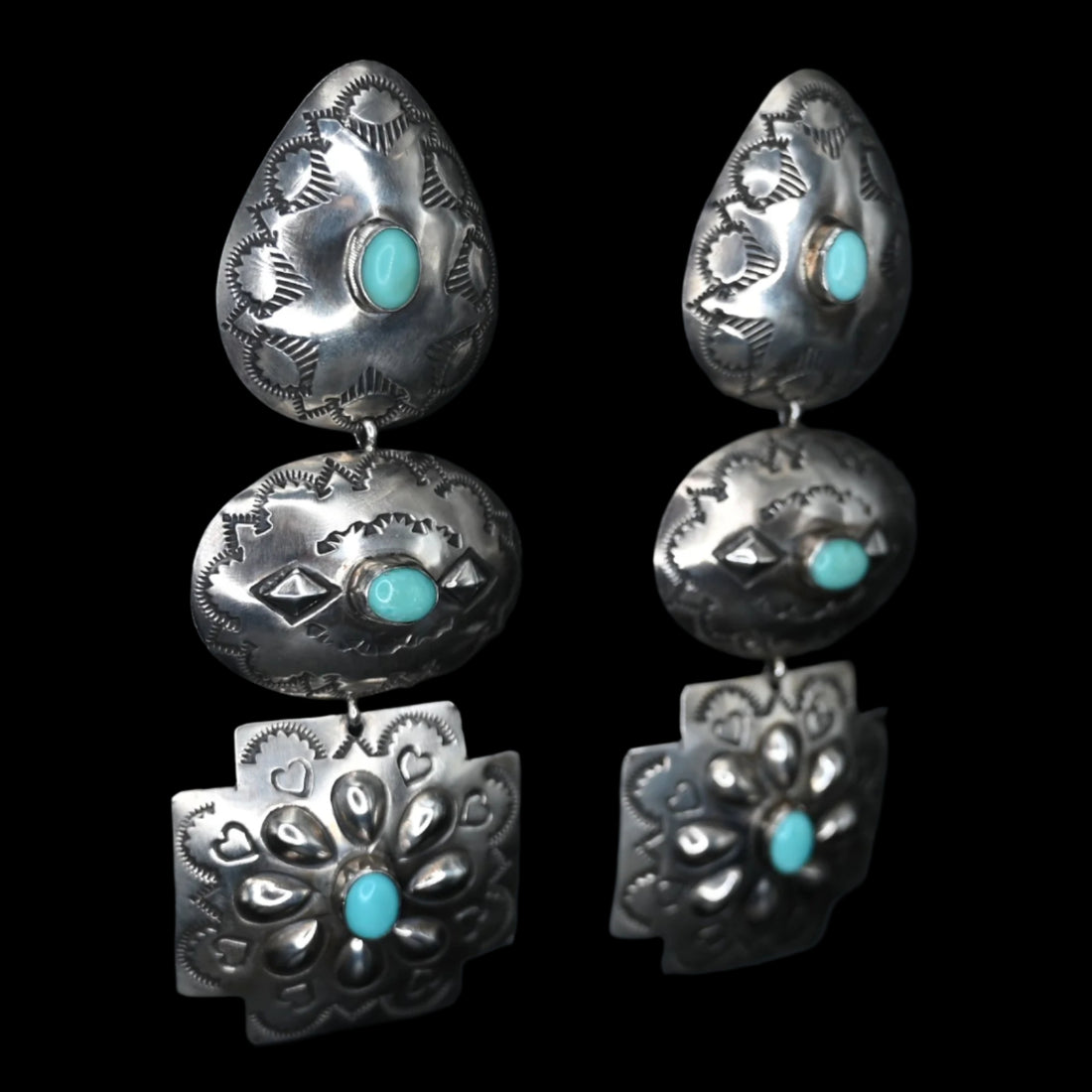 View of earrings