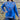 View of Johnny Was Sundae Tunic in Mediterranean Blue with floral embroidery and henley neckline