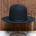 Stetson Open Road 160th Edition black fur felt hat with open crown and bound edge brim