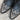 View of Stallion Ladies 11" midnight hair-on boot with gray wingtip, foxing, and multicolor inlays