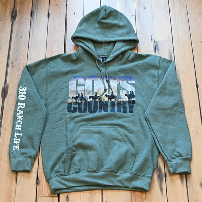 View of front of sweatshirt