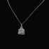 Vogt Turquoise Blossom eartag pendant in sterling silver with turquoise stone and floral motif