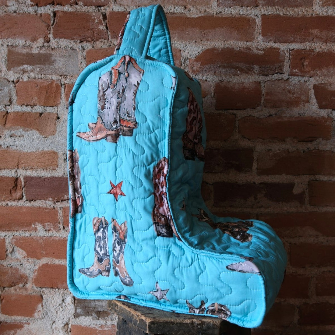 Ida Mae Home - Turquoise Thunderbird Quilted Boot Bag