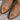 View of Macie Bean 15″ “Elle On Wheels” boot in tan Telluride leather with almond toe and City Girl heel
