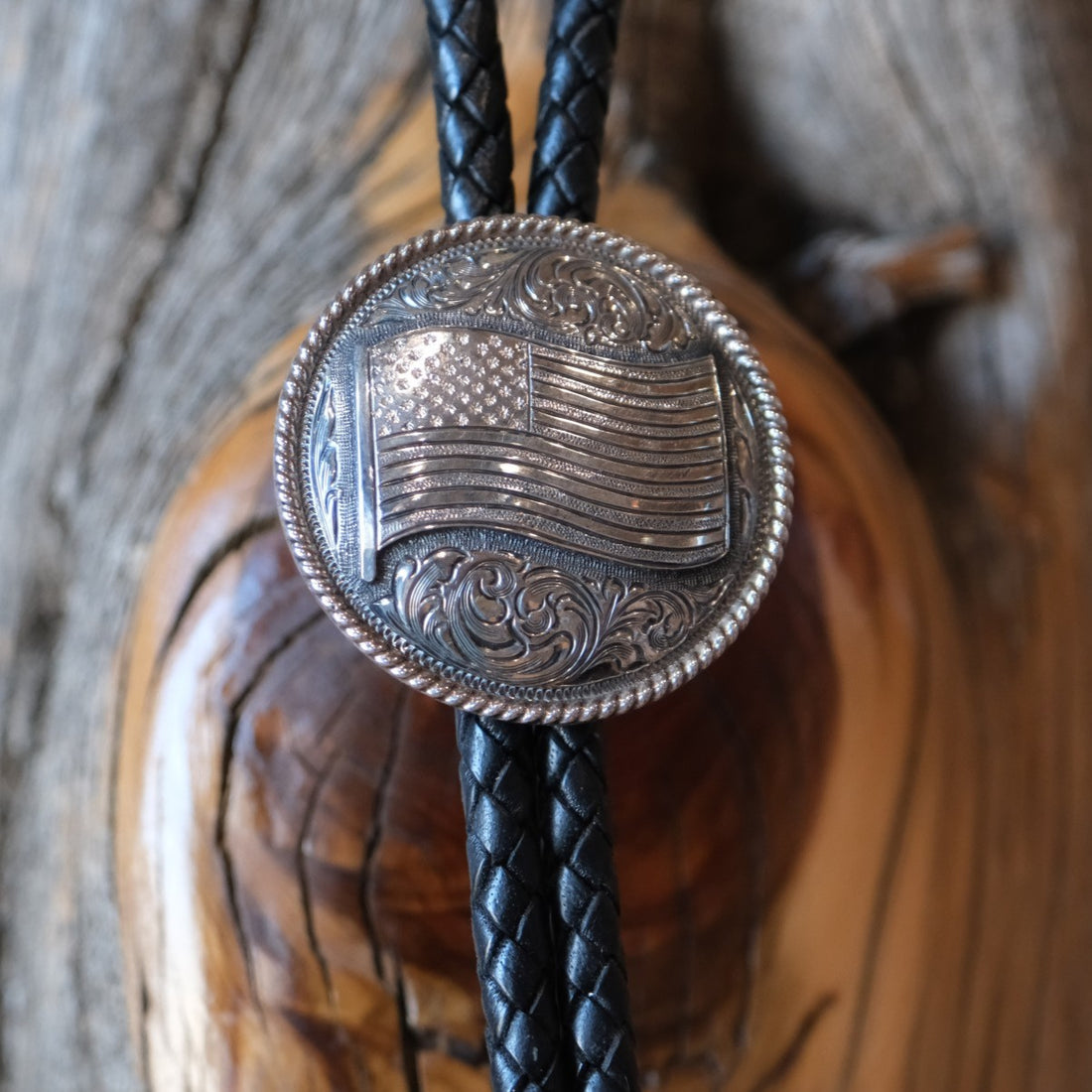 Vogt Silversmiths American Flag Bolo