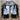 View of Rockin' Y Saddlery Hair-On Chinks with Black Fringe in Size Large, showcasing unique cowhide pattern and fringe detail