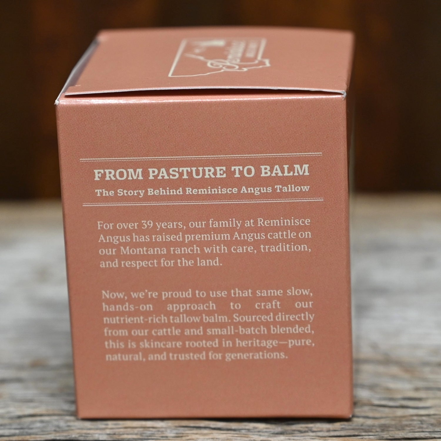 Jar of Reminisce Angus Ranch Grapefruit &amp; Lemon Whipped Tallow Balm with citrus label