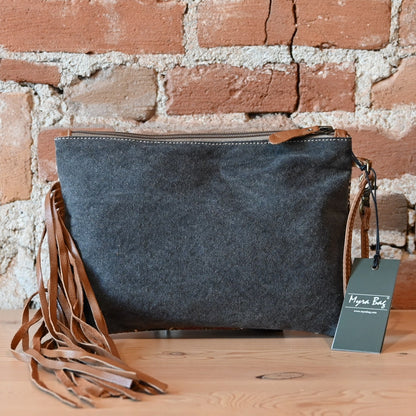 Myra Mojave paisley fringed hand-tooled bag