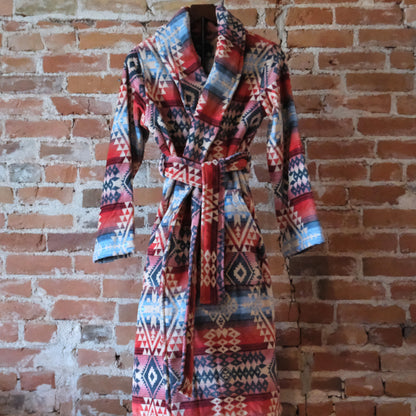 Pendleton Women’s cotton terry velour bathrobe in Canyonlands Desert Sky pattern