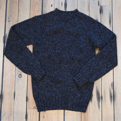 Filson 3GG Crewneck Sweater in heather brown wool, raglan sleeves and rib-knit collar